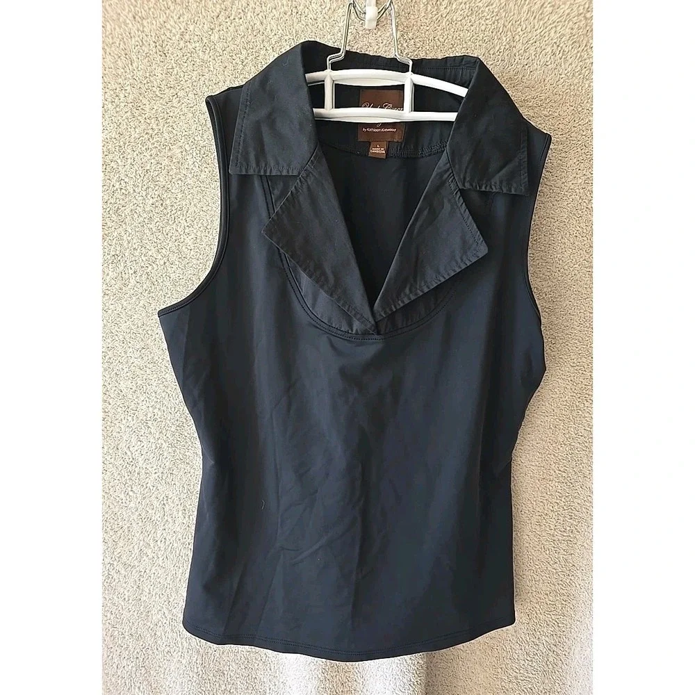 Under‎ Cover Agent By Kathleen Kirkwood Women's Blouse Black Sleeveless Size L